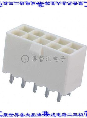 1-1586768-0 针座连接器10POS接头2排4.2mm公形插针通孔直针锡