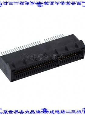 PCIE-064-02-F-D-EMS2 卡边缘连接器64POS母头2排1mm黑色镀金