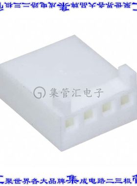 MTS-04 矩形连接器外壳4POS插座2.54mm母形插口白色自由悬挂