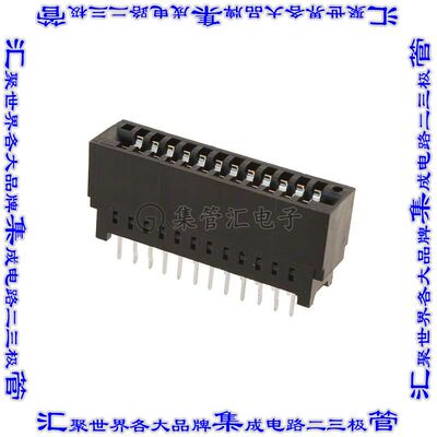 8-5530843-3 卡边缘连接器24POS母头2排2.54mm黑色镀金