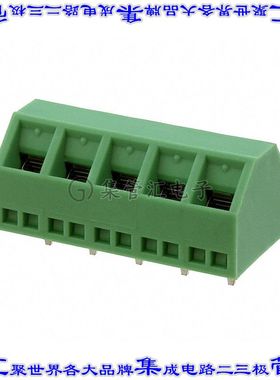 1869240 线对板连接器5POS接线端子5.08mm通孔55角度带板