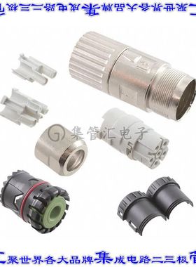 1628806 圆形连接器6(5电源+PE)插头外壳用于母插口银色自由悬挂