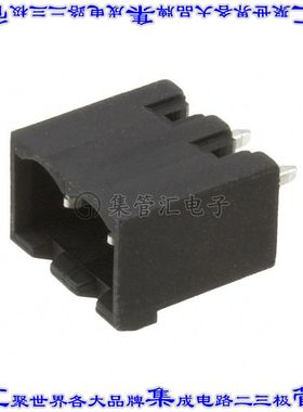 1740398 端子块连接器2POS接头公引脚带罩5mm黑色垂直通孔