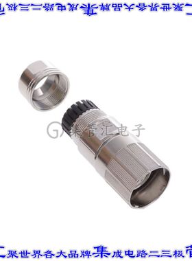 ASA021N00390100000 圆形连接器12POS插头外壳用于母插口银色自由