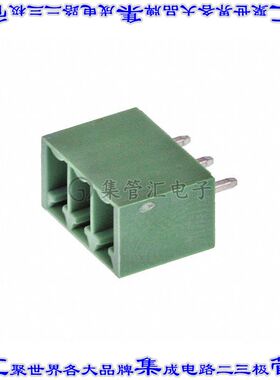 395116003 0395116003端子块连接器3POS接头公引脚带罩3.81mm绿色