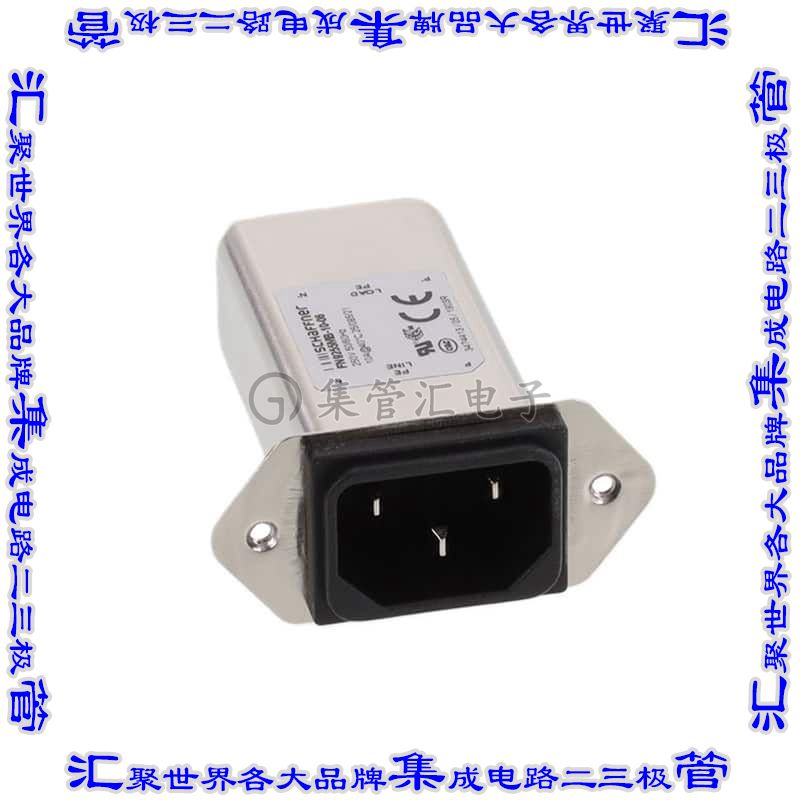 FN9255MB-10-06 电源接入连接器3POS插座公型片状插脚IEC320-C14