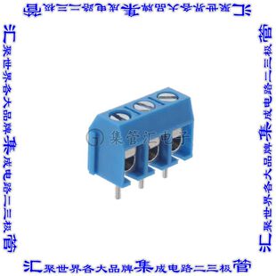 EBBA-03-C-SS-BU 线对板连接器3POS接线端子5mm通孔水平带板