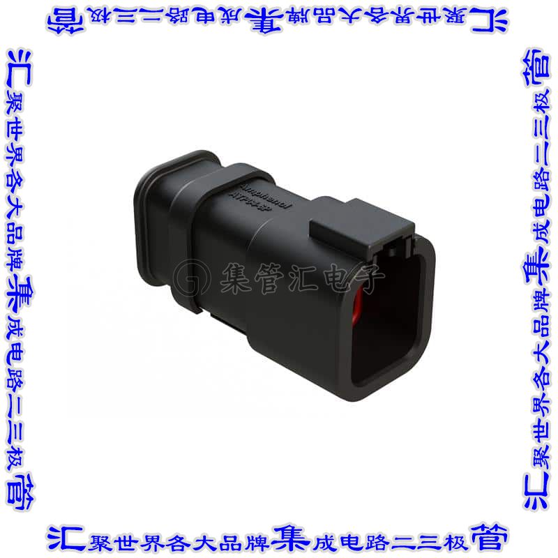 ATP04-6P-SR01BK 矩形连接器外壳6POS插座3排公形引脚黑色自由悬