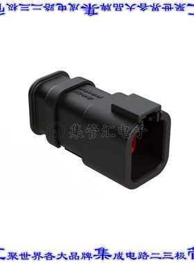 ATP04-6P-SR01BK 矩形连接器外壳6POS插座3排公形引脚黑色自由悬