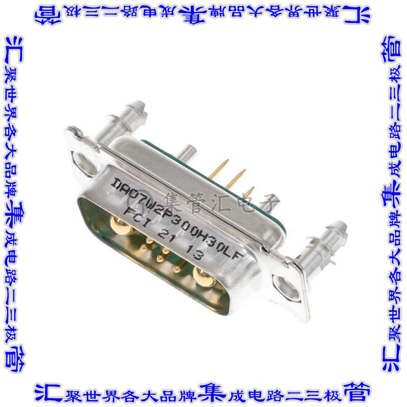 DAO7W2P300H30LF 连接器7(5+2电源)插头公引脚2排D-Sub组合式通孔