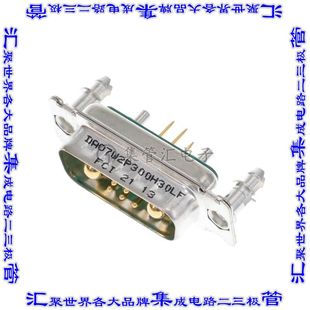 连接器7 Sub组合式 插头公引脚2排D 通孔 2电源 DAO7W2P300H30LF