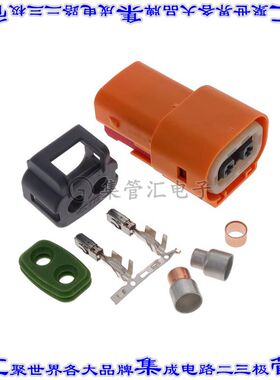 YHVA280-2PHI-4MM-B 矩形连接器2POS插头10.4mm母插口黑色压接自