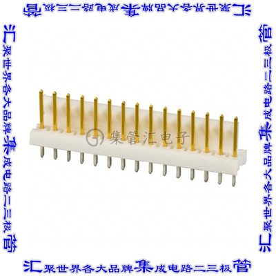 4-641215-5 针座连接器15POS接头2.54mm公形插针通孔直针镀金