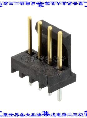 3-647116-4 针座连接器4POS接头2.54mm公形插针通孔直针镀金
