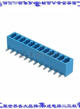 TBP02R1-381-12BE 端子块连接器12POS接头公引脚带罩3.81mm蓝色90