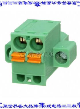 1902301 端子块连接器2POS插头母插口5.08mm绿色自由悬挂