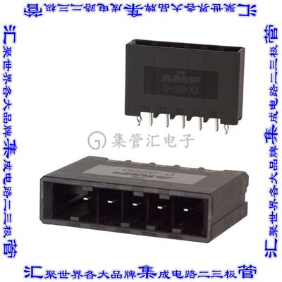 1-316132-5 针座连接器5POS接头5.08mm公形插针通孔直针锡
