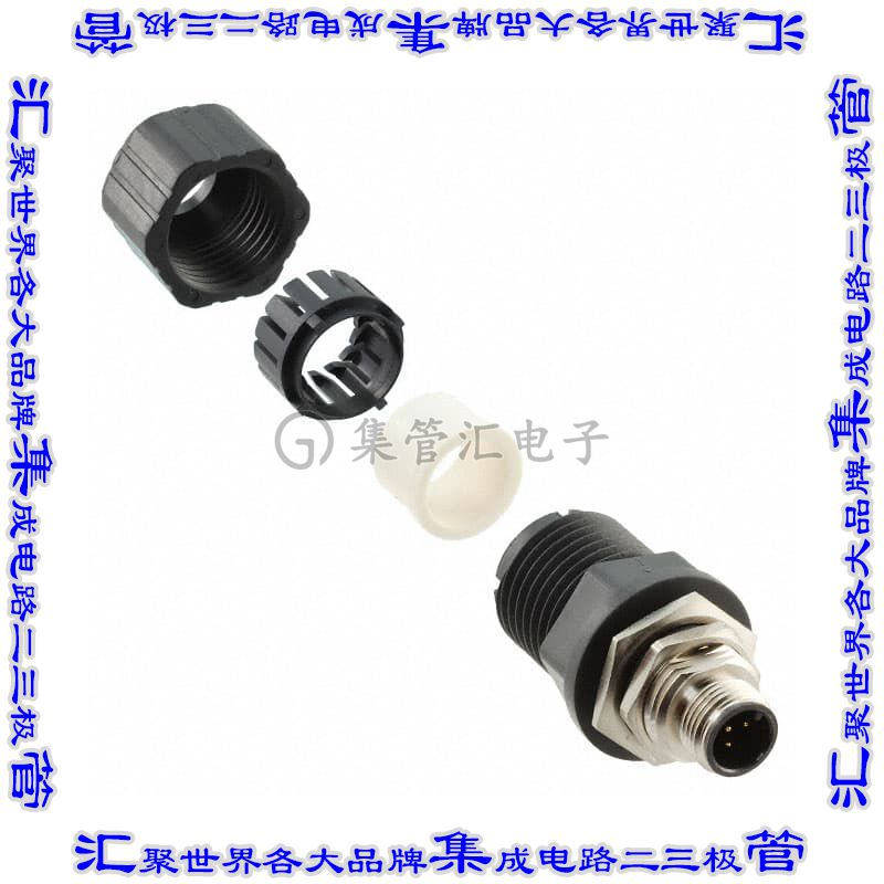 HDM12RM05A1ST 圆形连接器5POS插座公形引脚焊杯镀金自由悬挂