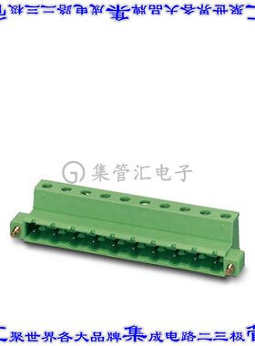 1858918 端子块连接器6POS插头公引脚7.62mm绿色自由悬挂