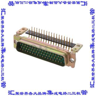 DDM50P500M 连接器50POS插头公引脚3排D-Sub通孔直角