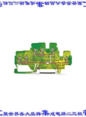 870-537 端子块连接器6POS接地地面5.0mm绿色黄色12-28AWG