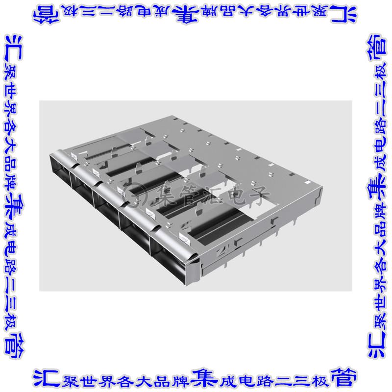 UE36C5620105001 插拔式连接器机架成组(1 x 5)QSFP-DD通孔直角压