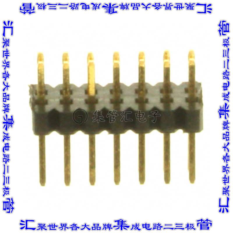 SMH100-LPSE-D07-ST-BK 针座连接器14POS接头2排1mm公形插针通孔