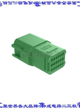 ATV04-18PC-RR01 矩形连接器外壳18POS插座3排公形引脚绿色自由悬