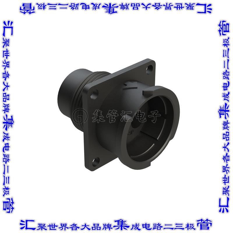 FLS014N3P03 圆形连接器3POS插座外壳用于公插针黑色面板安装