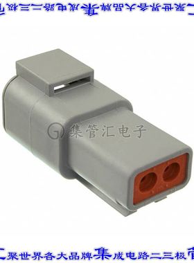 DTP04-2P-C015 矩形连接器外壳2POS插座公形引脚灰色自由悬挂