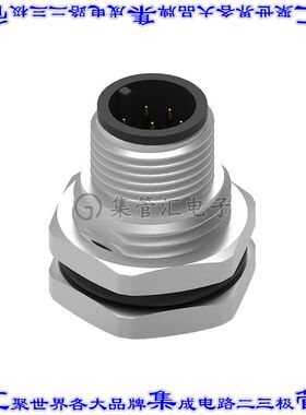 643150100608 圆形连接器8POS插座公形引脚焊杯镀金面板安装