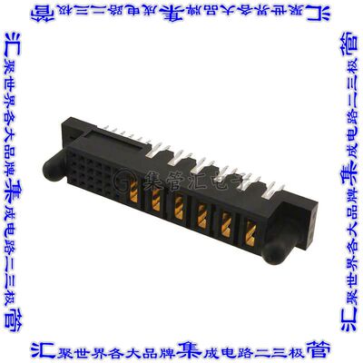 51741-10002406CCLF 背板连接器30POS插座母插口4排2.54mm通孔黑