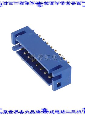 PLB16M300A1/AA 背板连接器16POS接头公引脚2排5mm通孔蓝色
