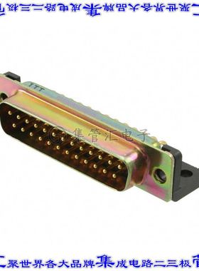 DBMM-25P-D 连接器25POS插头公引脚2排D-Sub面板安装通孔直角