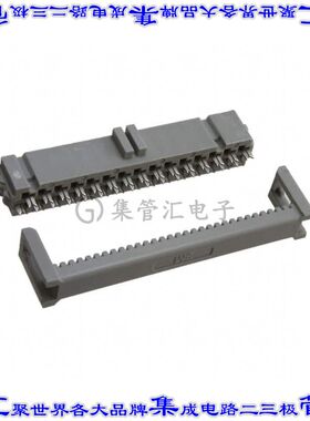 D89130-0131HK 矩形连接器30POS插座2排2.54mm母插口灰色IDC镀金