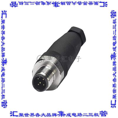 1553187 圆形连接器5POS插头公引脚螺钉镀金自由悬挂