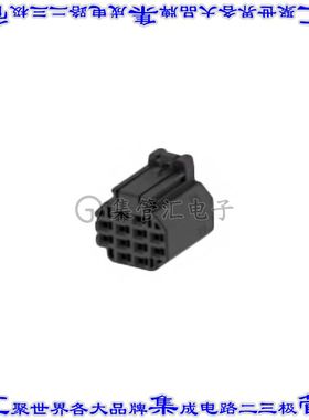 3-2366515-2 矩形连接器外壳12POS插座4排母形插口黑色自由悬挂