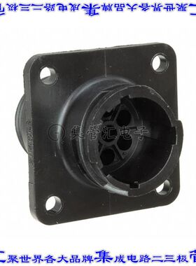 211401-2 圆形连接器7POS插座外壳用于公插针黑色面板安装