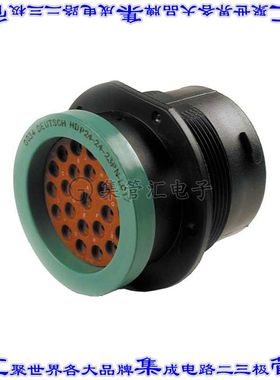 HDP24-24-23PN-L017 圆形连接器23POS插座外壳用于公插针黑色面板