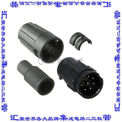 8282-8PG-513 圆形连接器8POS插座公形引脚焊杯镀金自由悬挂