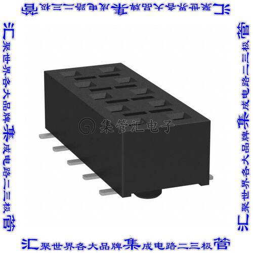 HLE-105-02-L-DV-BE-A-K-TR 针座连接器10POS插座2排2.54mm母形插