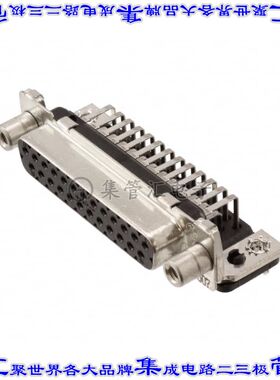 3-106507-2 连接器25POS插座母插口2排D-Sub面板安装通孔直角