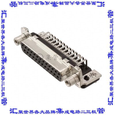 3-106507-2 连接器25POS插座母插口2排D-Sub面板安装通孔直角