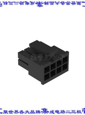 G88MPH0822CEU 矩形连接器外壳8POS插座2排3mm母形插口黑色自由悬