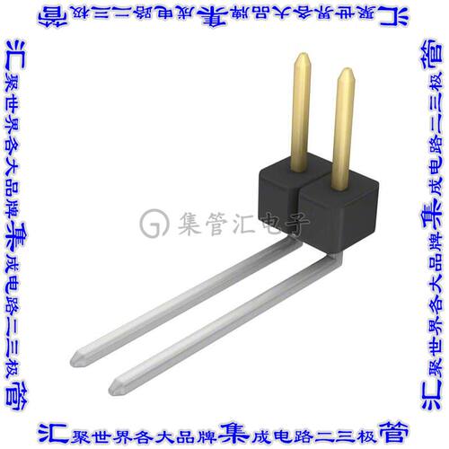 PBC02SBEN 针座连接器2POS分离式2.54mm公形插针通孔直角镀金