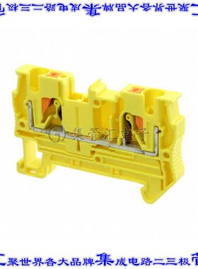 3211762 端子块连接器2POS馈通式6.2mm黄色10-24AWG