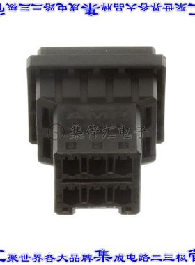 2-179554-3 矩形连接器外壳6POS插头2排5.08mm公形引脚黑色自由悬