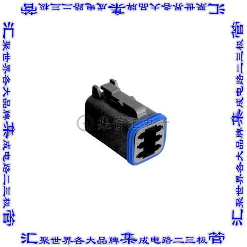 PX0105S06BK 矩形连接器外壳6POS插头3排母形插口黑色自由悬挂