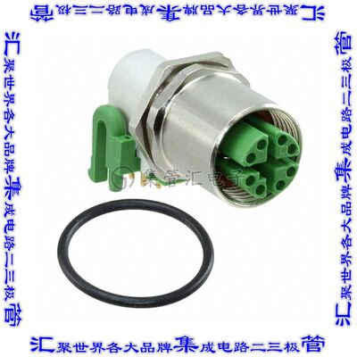 MMT471A315 圆形连接器8POS插孔母插口焊接镀金面板安装通孔直角