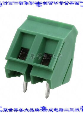 1733729 线对板连接器2POS接线端子7.62mm通孔35角度带板